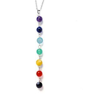 Boho Yoga Balance 7 Chakra Healing Bead Necklace